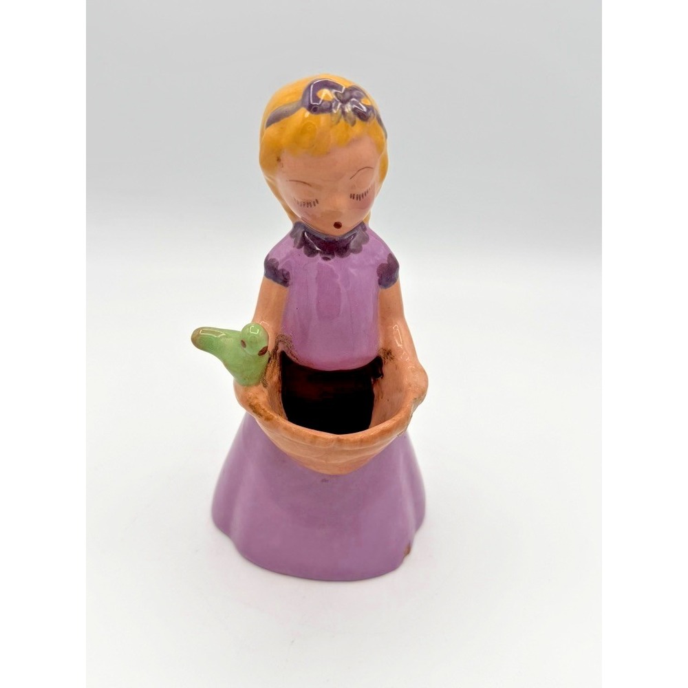 Vintage 1940 Brayton Laguna Pottery Girl Planter California Art Pottery